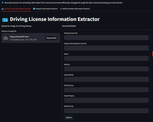 Driving License Information Extractor